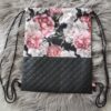 VYVA bags -  pivónie na čiernej prešívanej ekokoži - Image 3