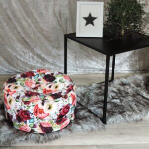 Podsedák - puf - vzor farebné kvety