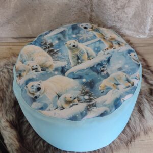 Detský podsedák - puf - vzor ľadové medvede