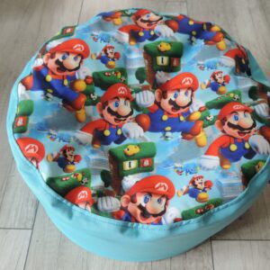 Podsedák - puf - vzor Mário na modrej