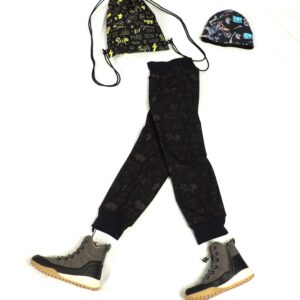 Detské reflexné softshelové nohavice -  gamer