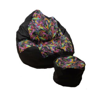 VYVA TRIO ružová abstrakcia + podnožka - snímateľný poťah