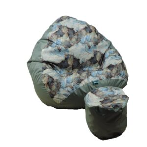 VYVA TRIO - mramor na šalviovej + podnožka - snímateľný poťah