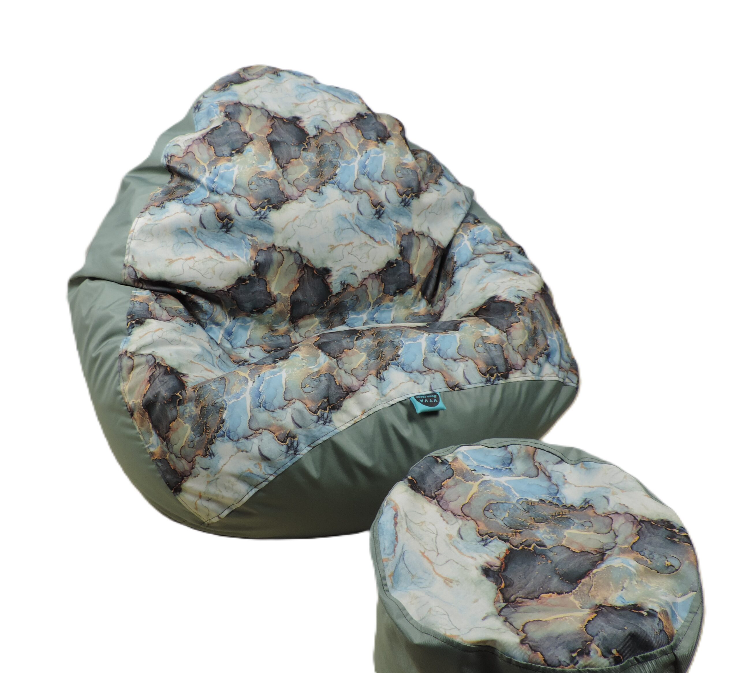 VYVA TRIO - mramor na šalviovej + podnožka - snímateľný poťah – Obrázok 4