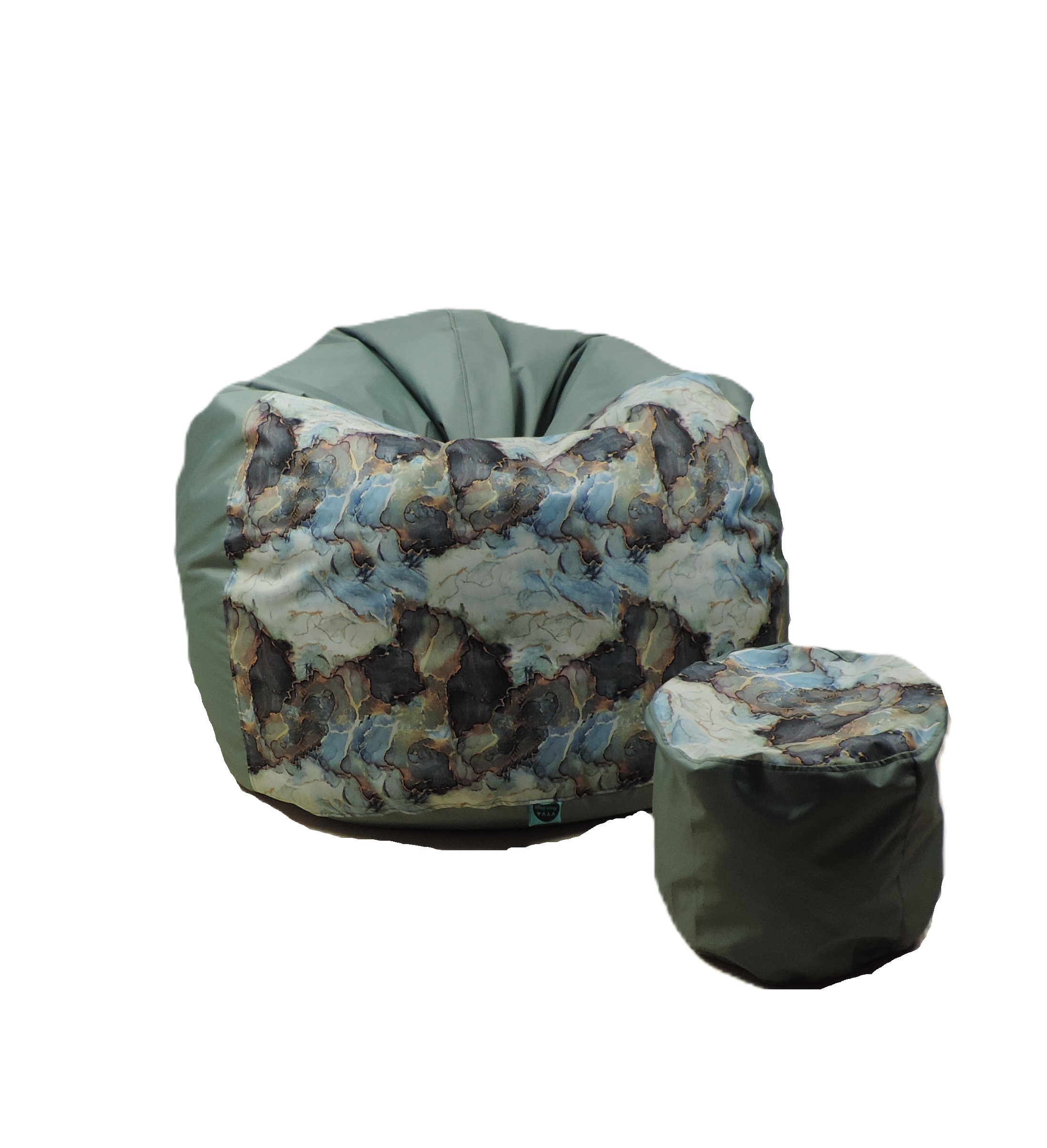 VYVA TRIO - mramor na šalviovej + podnožka - snímateľný poťah – Obrázok 2