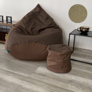 VYVA TRIO melír na hnedej + podnožka-snímateľný poťah