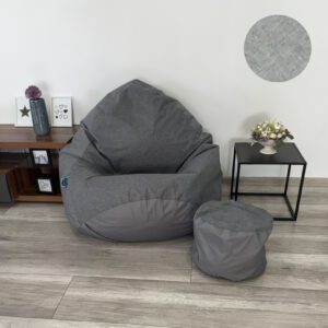 VYVA TRIO tmavý melír na sivej + podnožka - snímateľný poťah