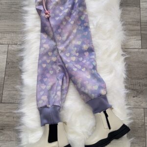 Detské softshellové nohavice - srdiečka