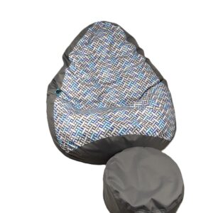 VYVA TRIO sivá abstrakcia + podnožka - snímateľný poťah