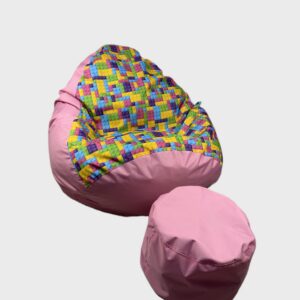 VYVA TRIO lego na ruzovej + podnozka - snimatelny potah