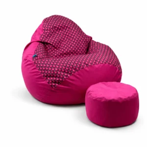 Sedací vak s podnožkou VYVA TRIO Fuchsiový glamour