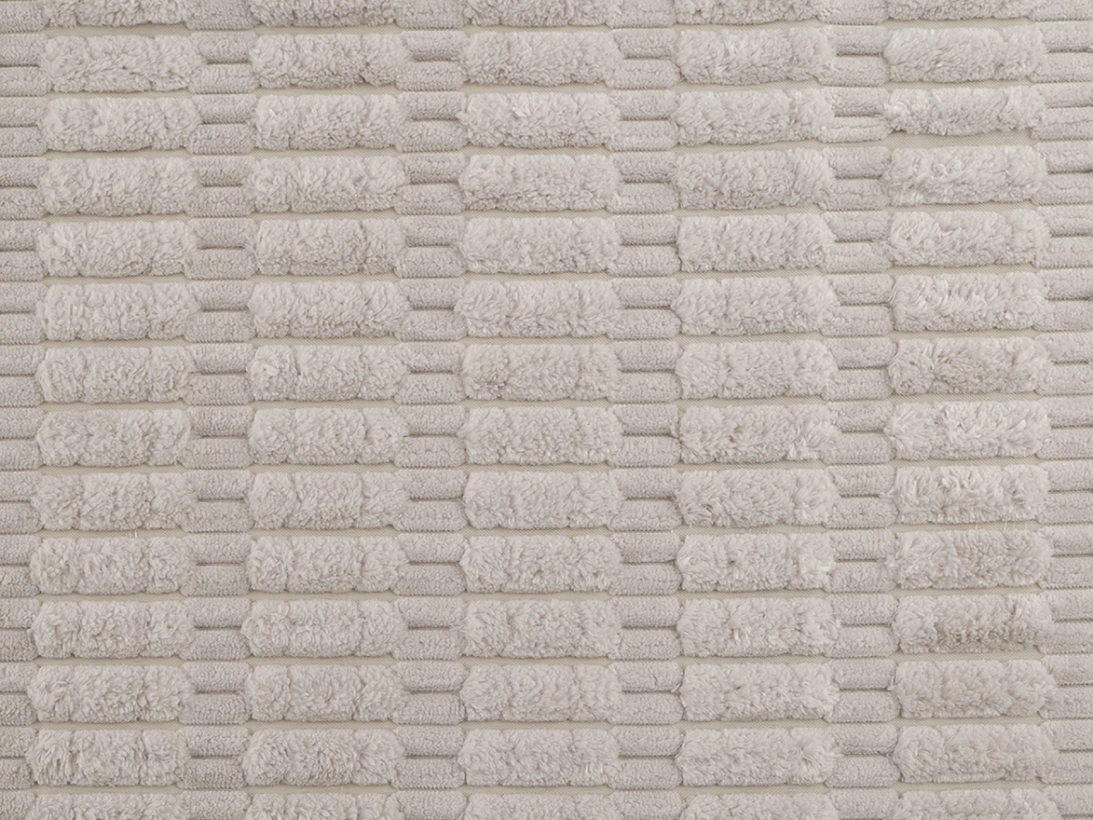 Detail sivého 3D plyšového poťahu VYVA TRIO